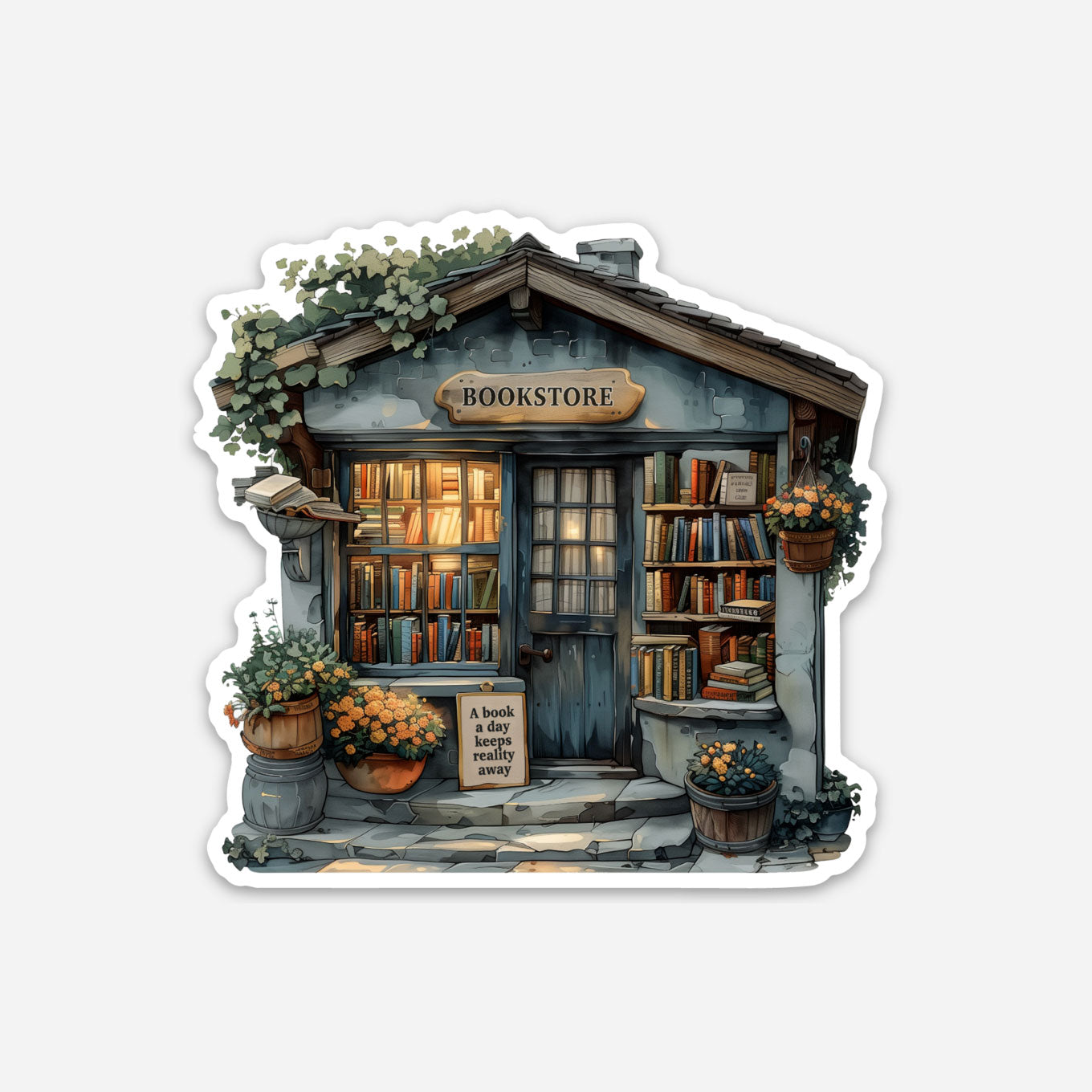 Vinyl klistermærke - Bookstore