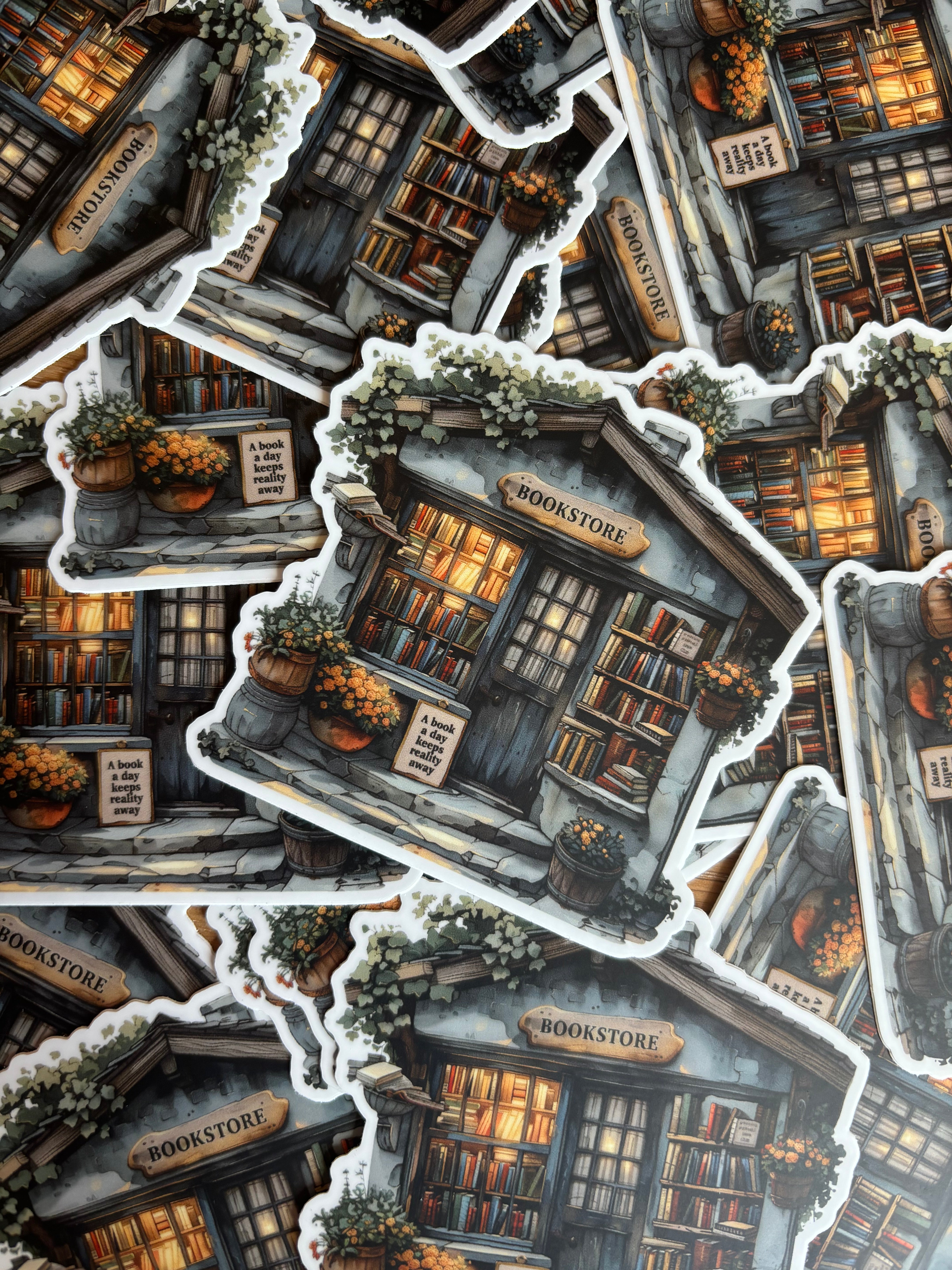 Vinyl klistermærke - Bookstore