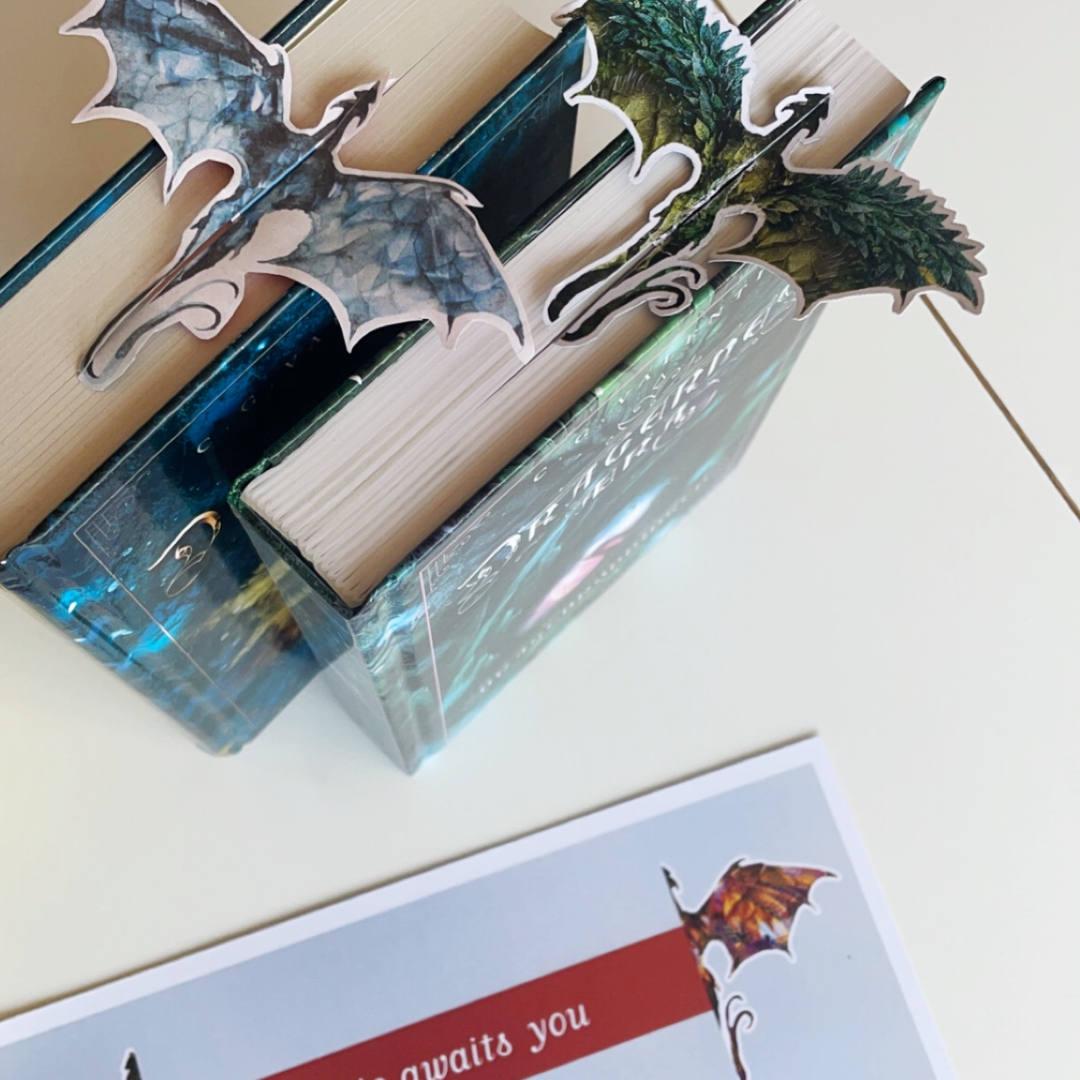 Drage bogmærker - Diamond Dragons (Print selv)