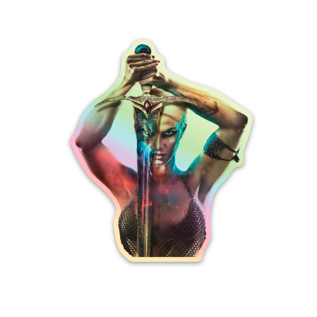 Holografisk klistermærke - Warrior (Mellem Verdener)