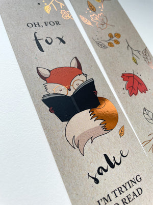 Folie bogmærke - 'For Fox Sake'