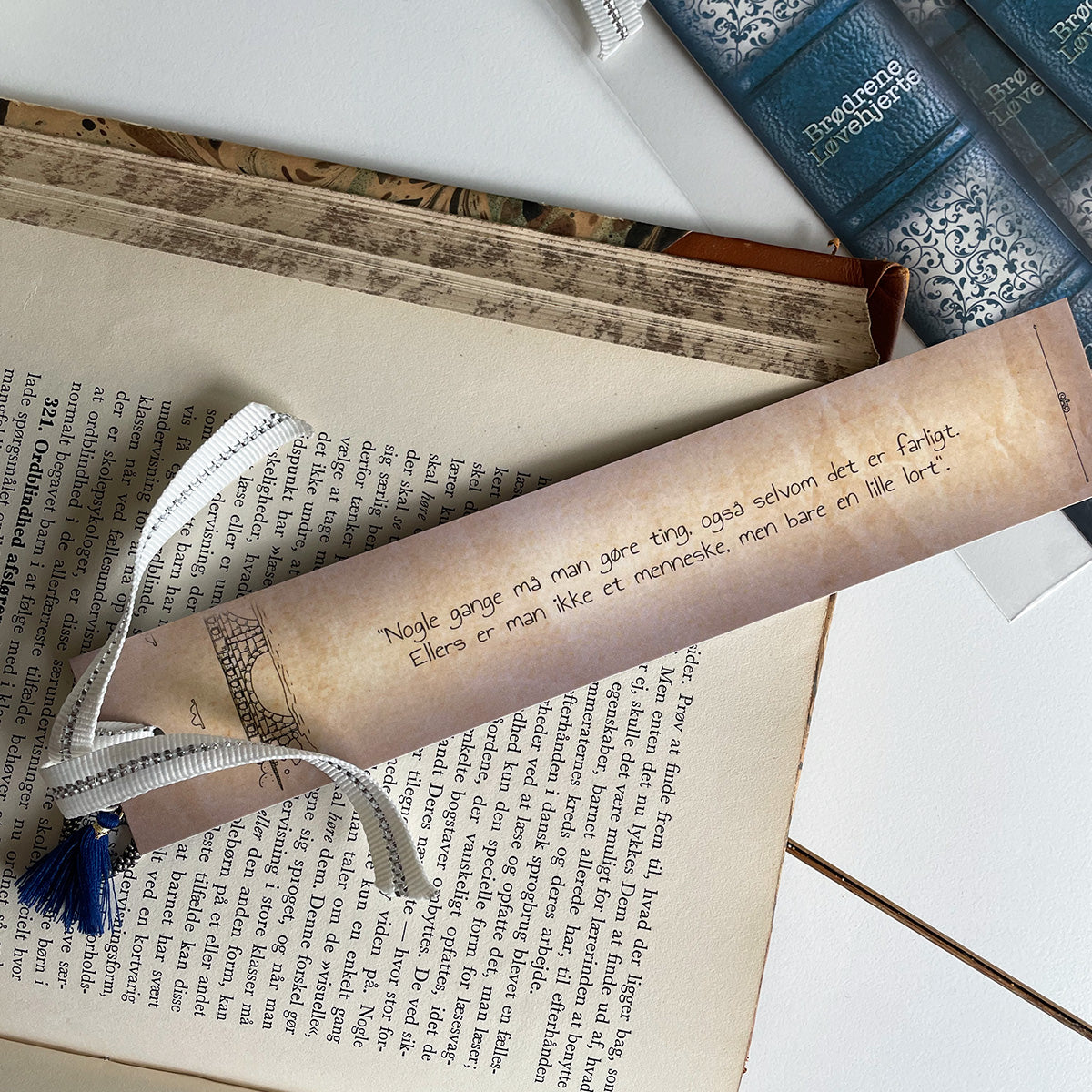 Bogmærke - Bookspines 'Brødrene Løvehjerte'