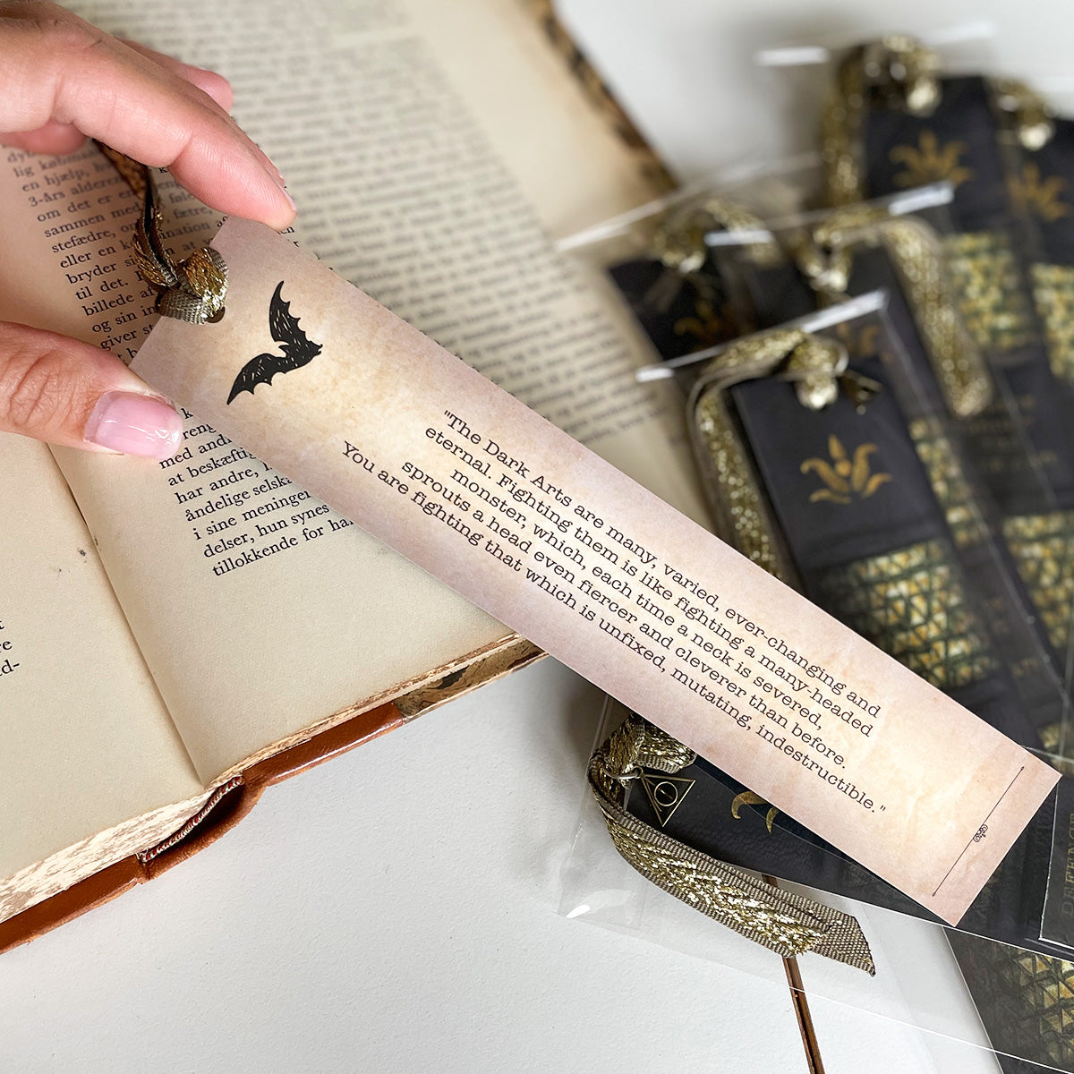 Bogmærke - Bookspines 'Defence against the Dark Arts'