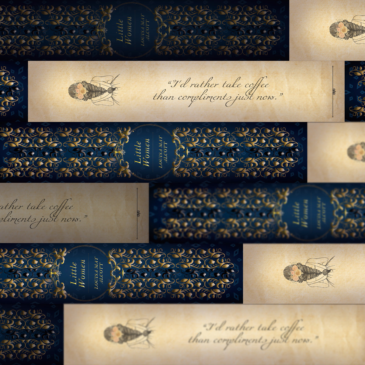 Bogmærke - Bookspines 'Little Women'