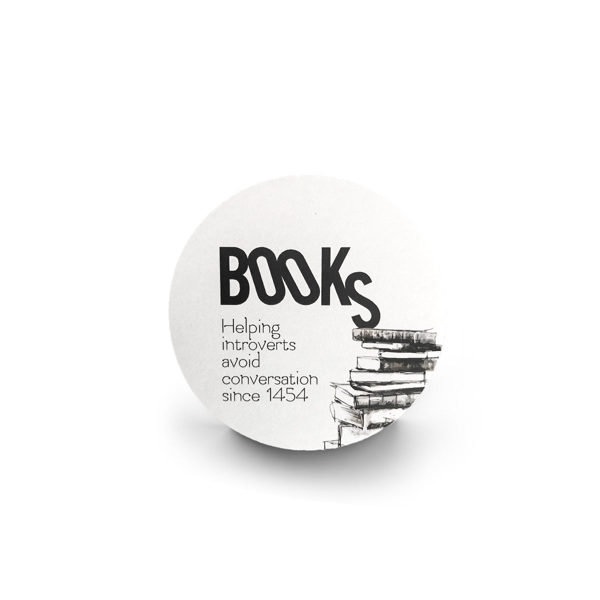 Klistermærke - Books, helping introverts