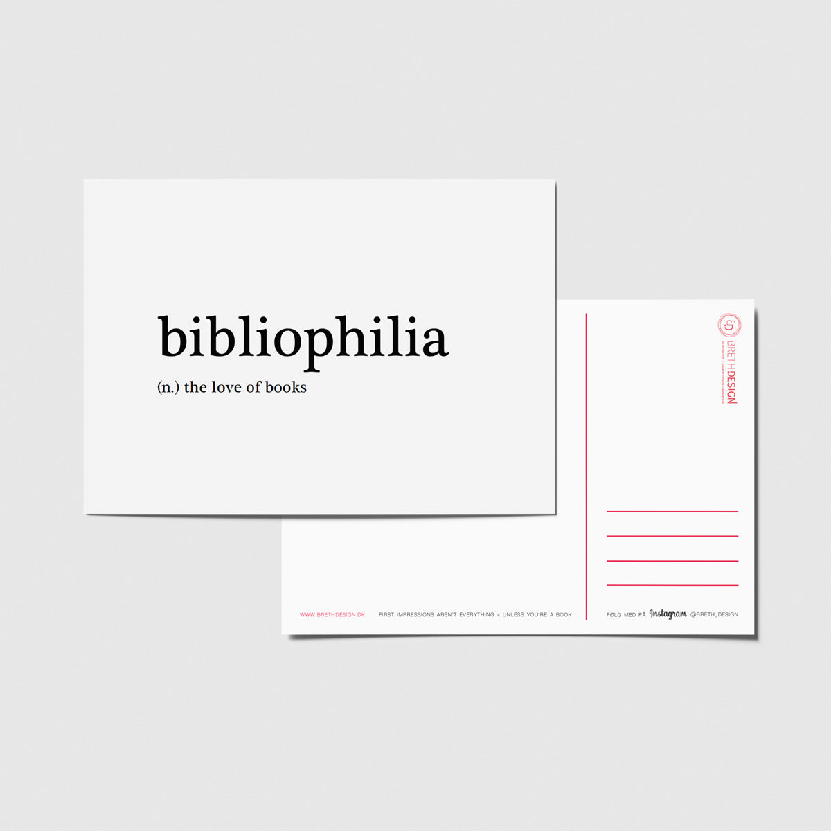 Postkort - bibliophilia