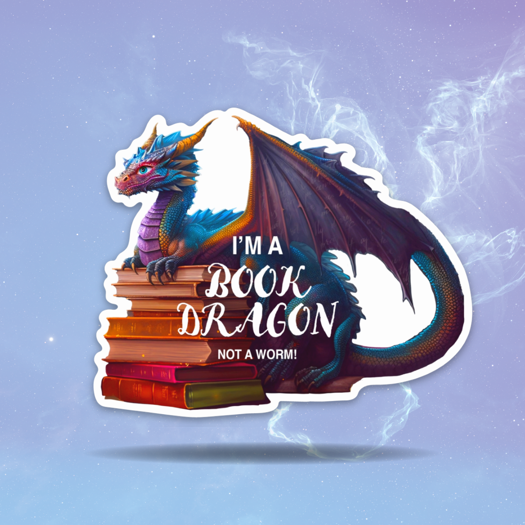 Vinyl klistermærke - Bookdragon