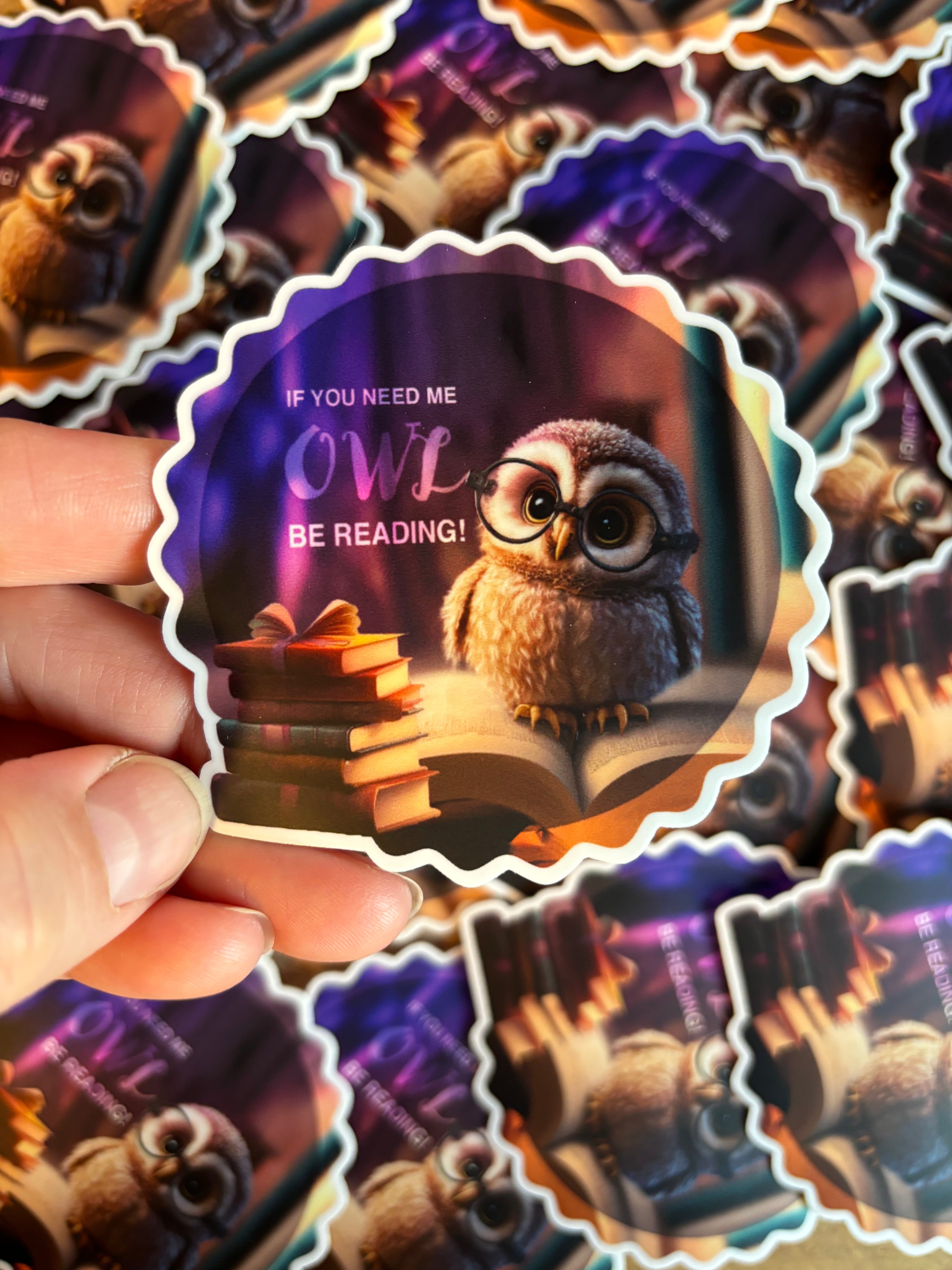 Vinyl klistermærke - OWL be reading