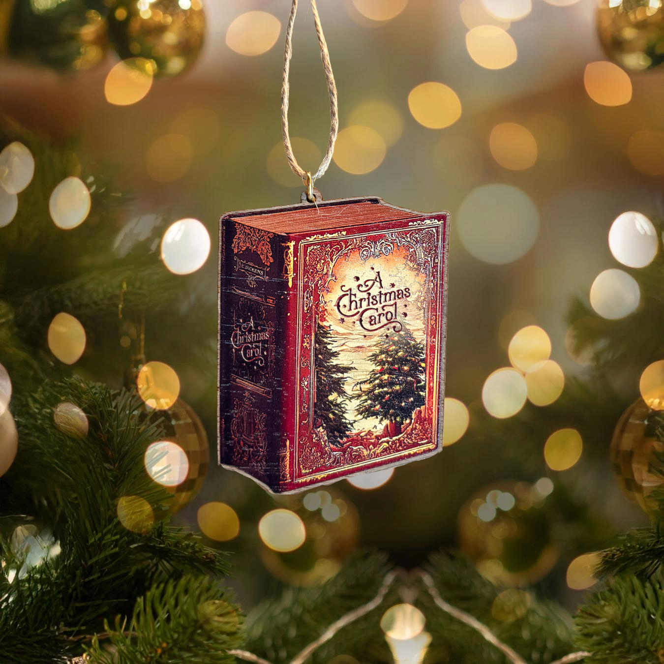 Julepynt i træ - A Christmas Carol (Book)