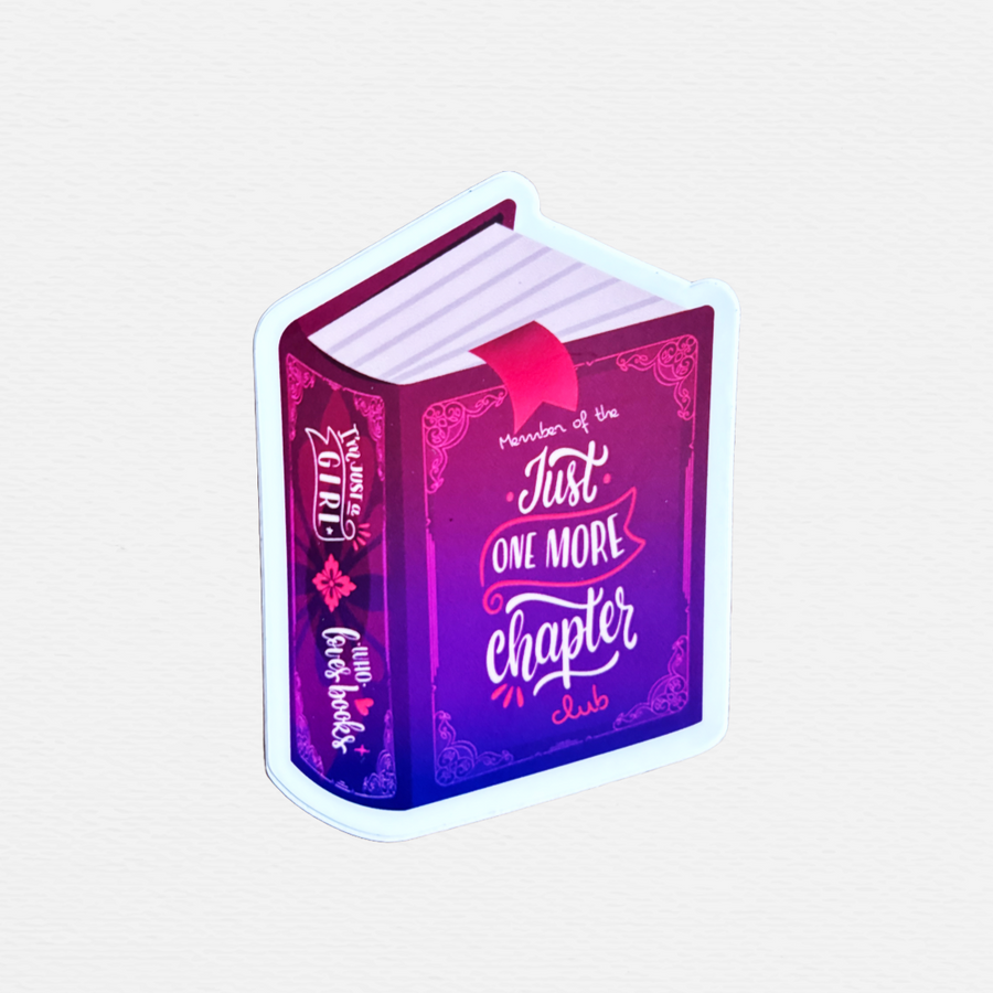 Vinyl klistermærke - 'Members of the Just One More Chapter Club'
