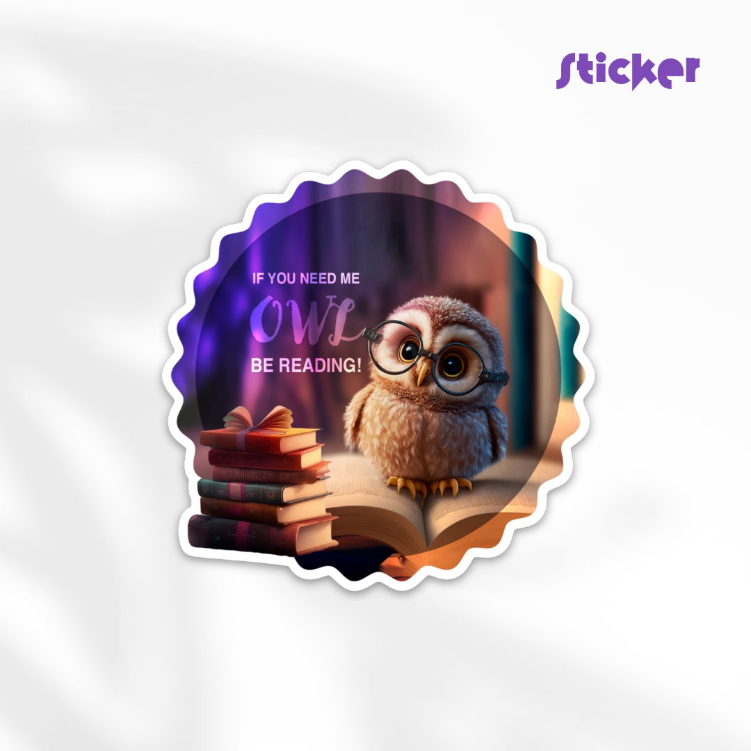 Vinyl klistermærke - OWL be reading