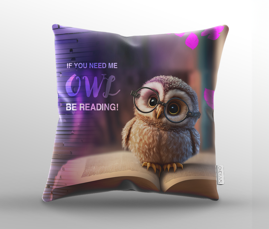 Pudebetræk - OWL BE READING (Velour)