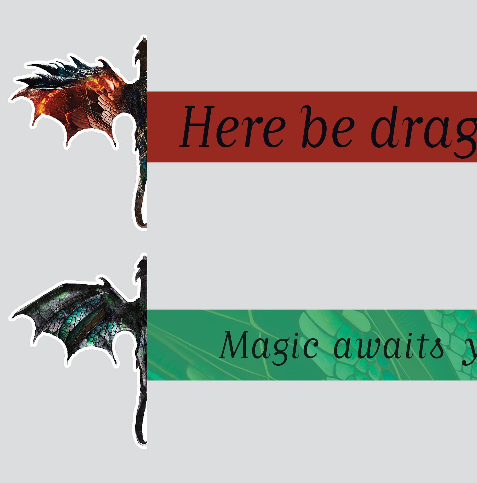 Drage bogmærker - Darklings Dragons (Print selv)