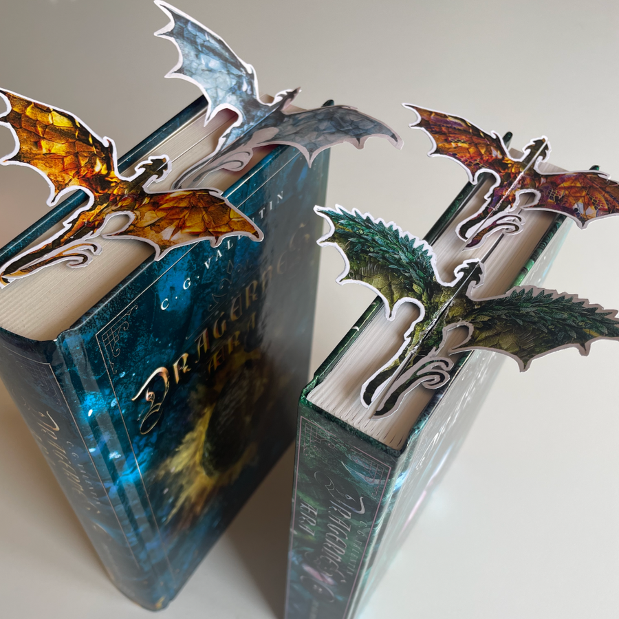 Drage bogmærker - Darklings Dragons (Print selv)