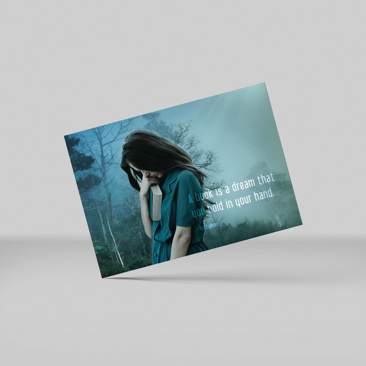 Postkort - A book is a dream that you hold in your hand
