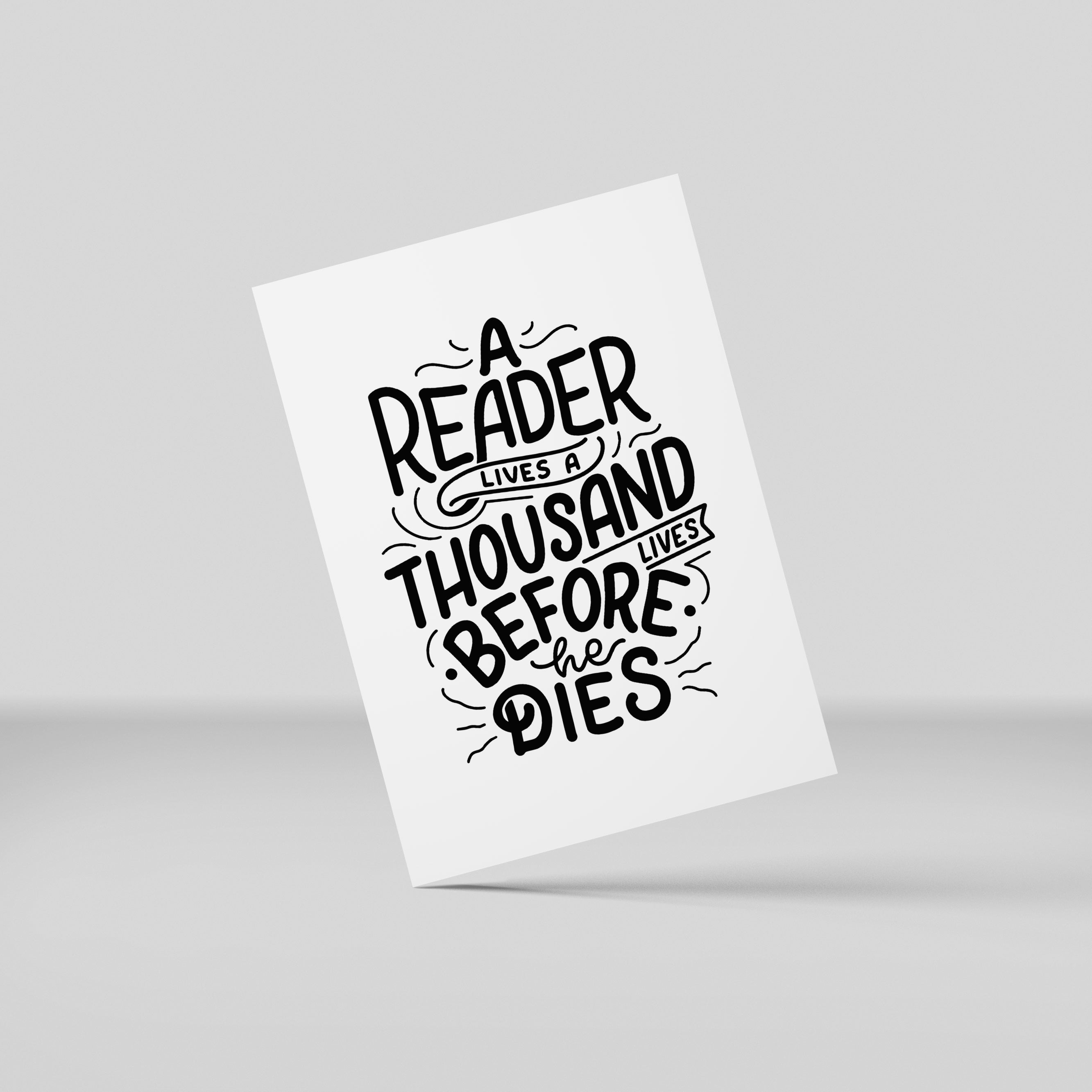 Postkort - A readers lives a thousand lives before he dies