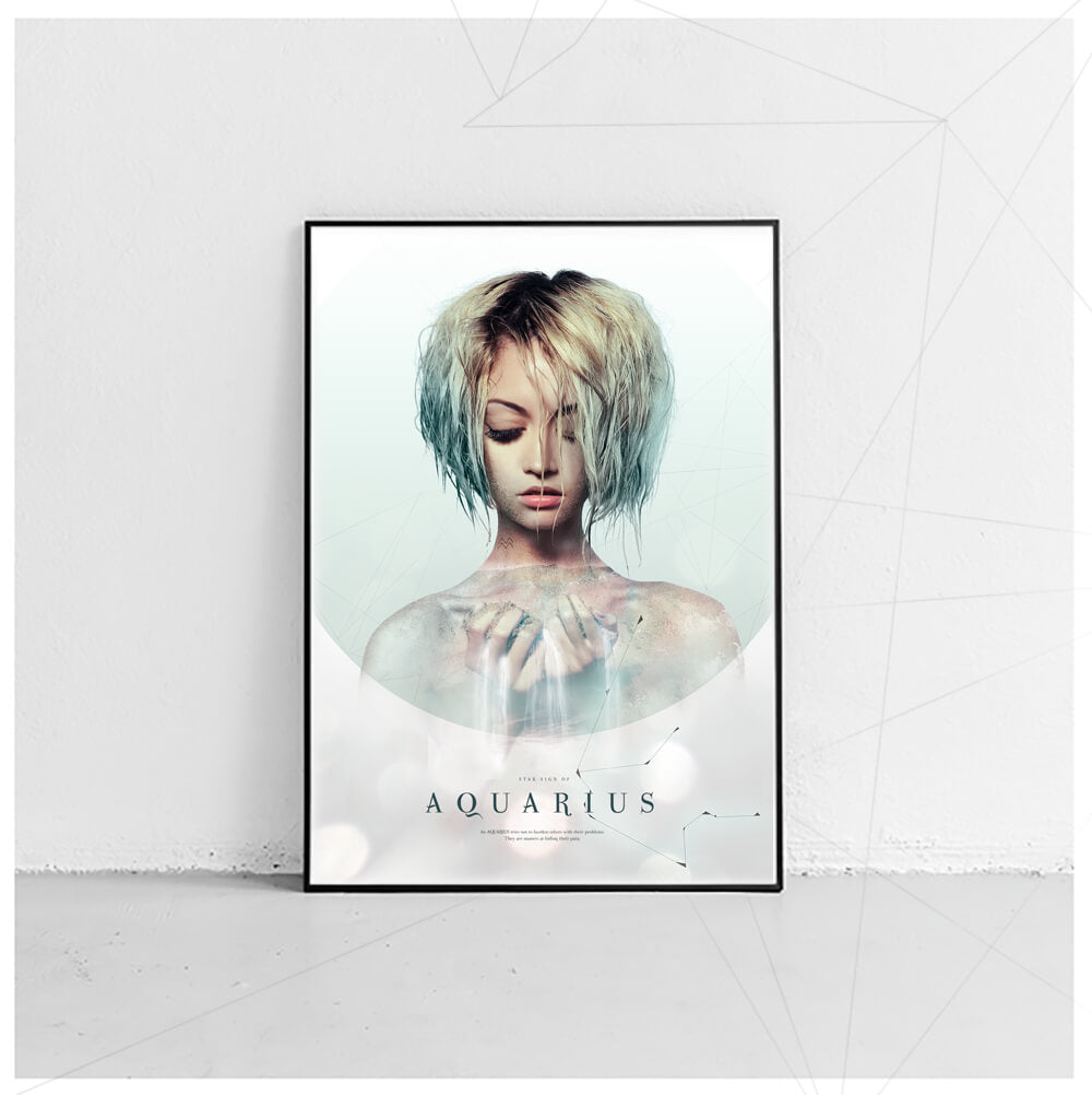 Vandmanden/Aquarius - Stjernetegnsplakat