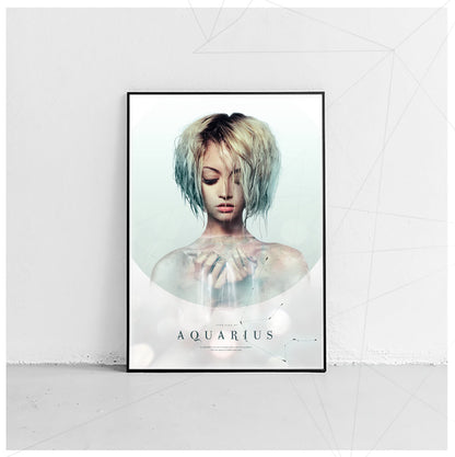 Vandmanden/Aquarius - Stjernetegnsplakat
