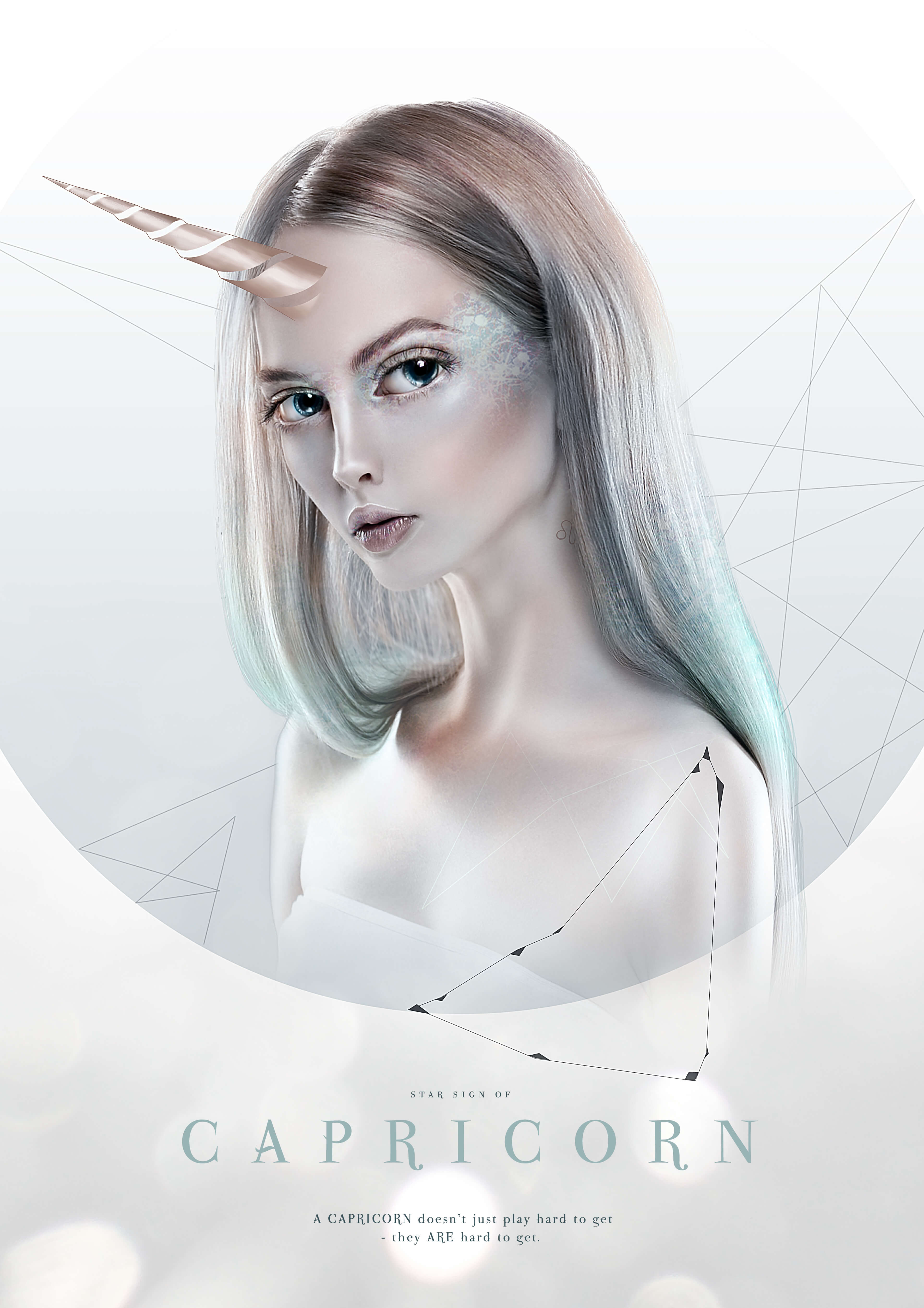 Stenbukken/Capricorn - Stjernetegnsplakat