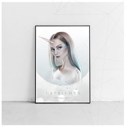 Stenbukken/Capricorn - Stjernetegnsplakat
