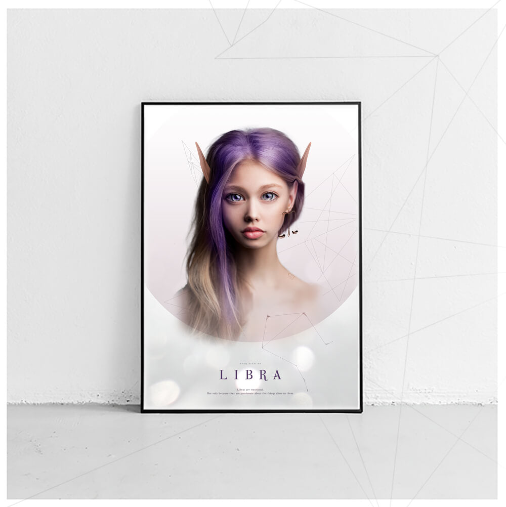 Vægten/Libra - Stjernetegnsplakat