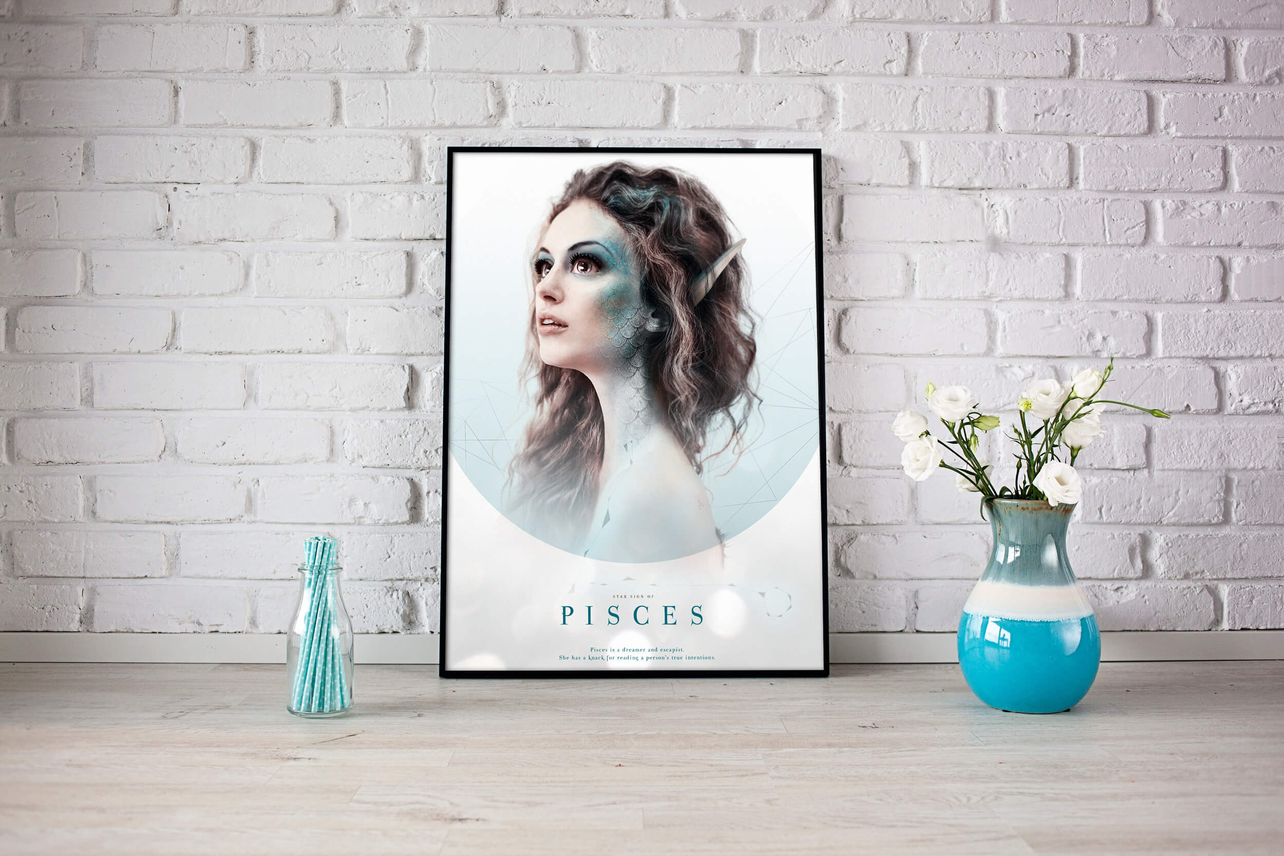 Fisken/Pisces - Stjernetegnsplakat