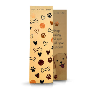 Folie bogmærke - 'Gotta love dogs'