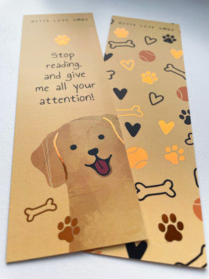 Folie bogmærke - 'Gotta love dogs'