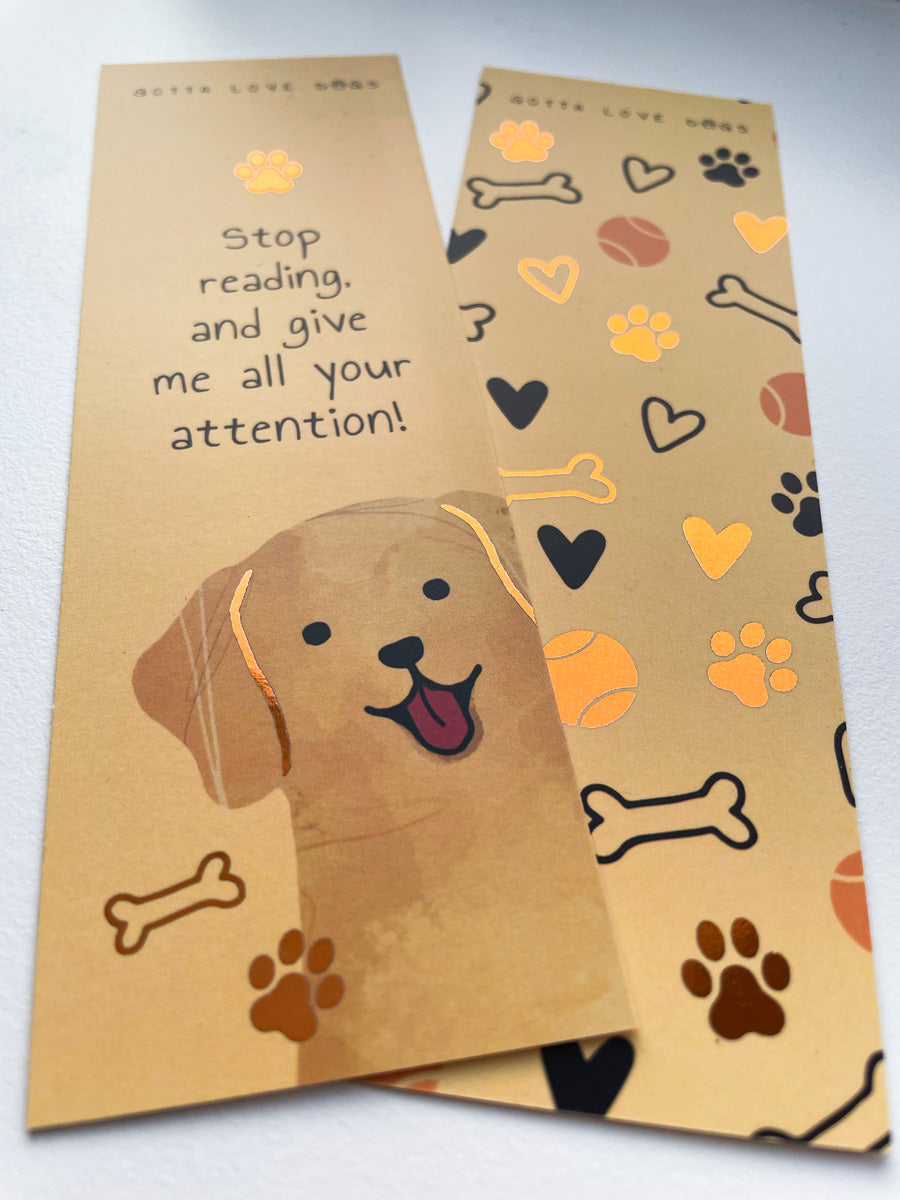Folie bogmærke - 'Gotta love dogs'