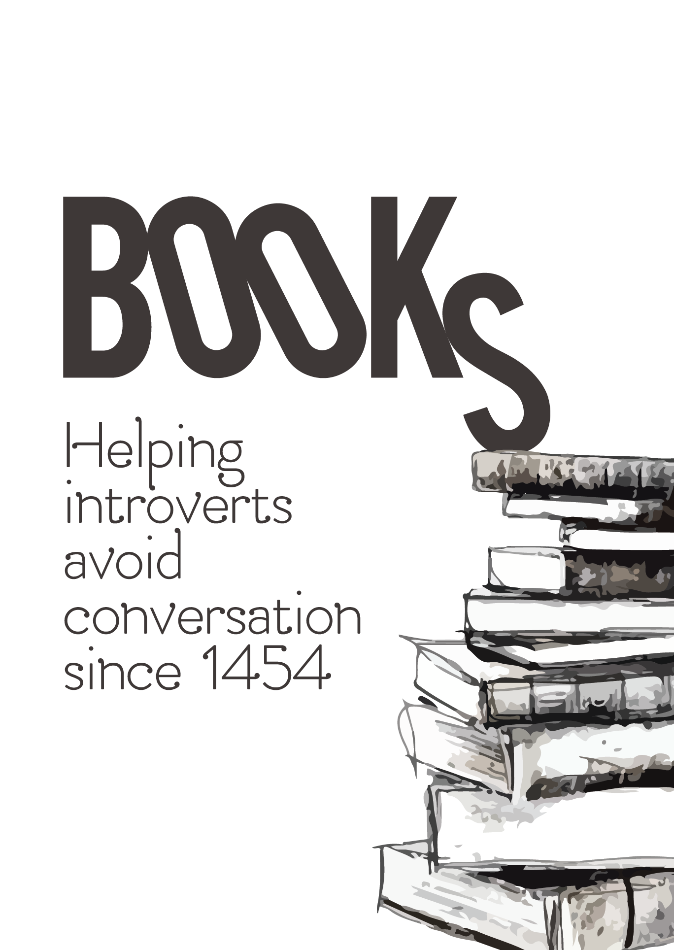 Postkort - Helping introverts avoid conversation since 1454