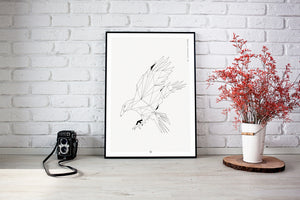 PLAKAT - Geometrisk Ravn (Vølve)