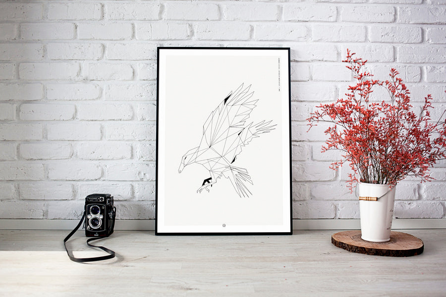PLAKAT - Geometrisk Ravn (Vølve)