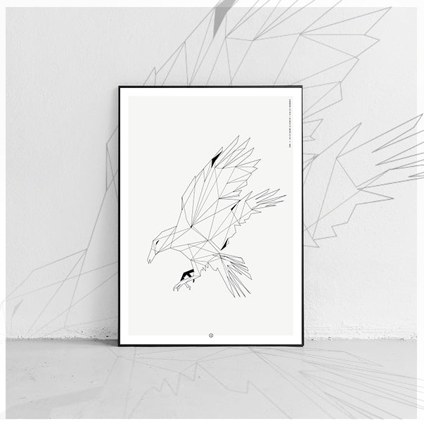 PLAKAT - Geometrisk Ravn (Vølve)