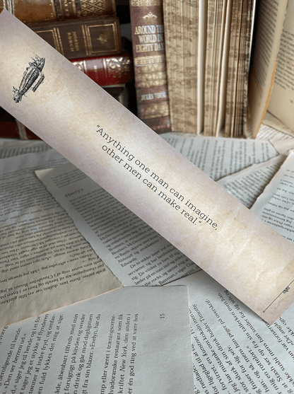 Bogmærke - Bookspines 'Around the World in Eighty Days'