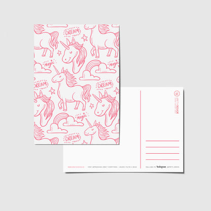 Postkort - Because, unicorns