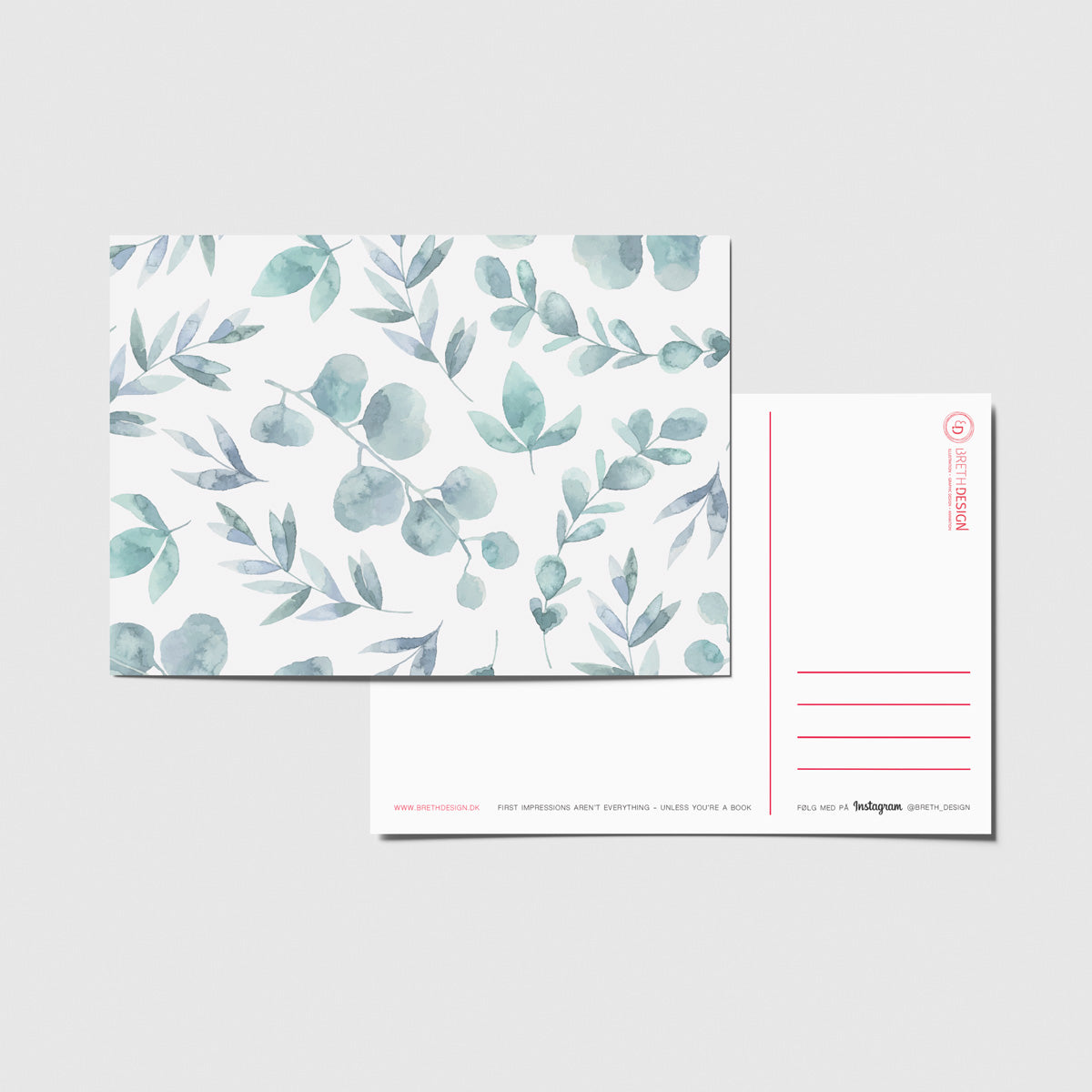 Postkort - Green leaf